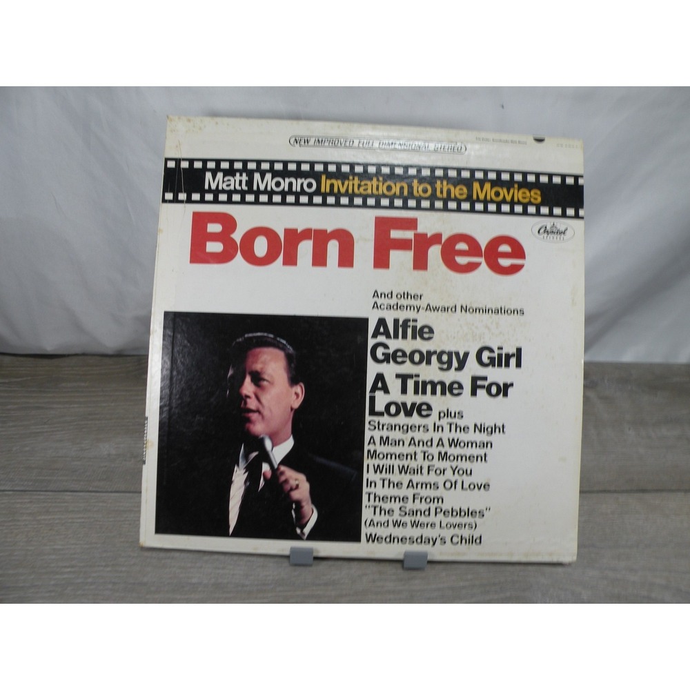Matt Monro Invitation to the Movies Born Free Vinyl LP Record ST-2739 Capitol